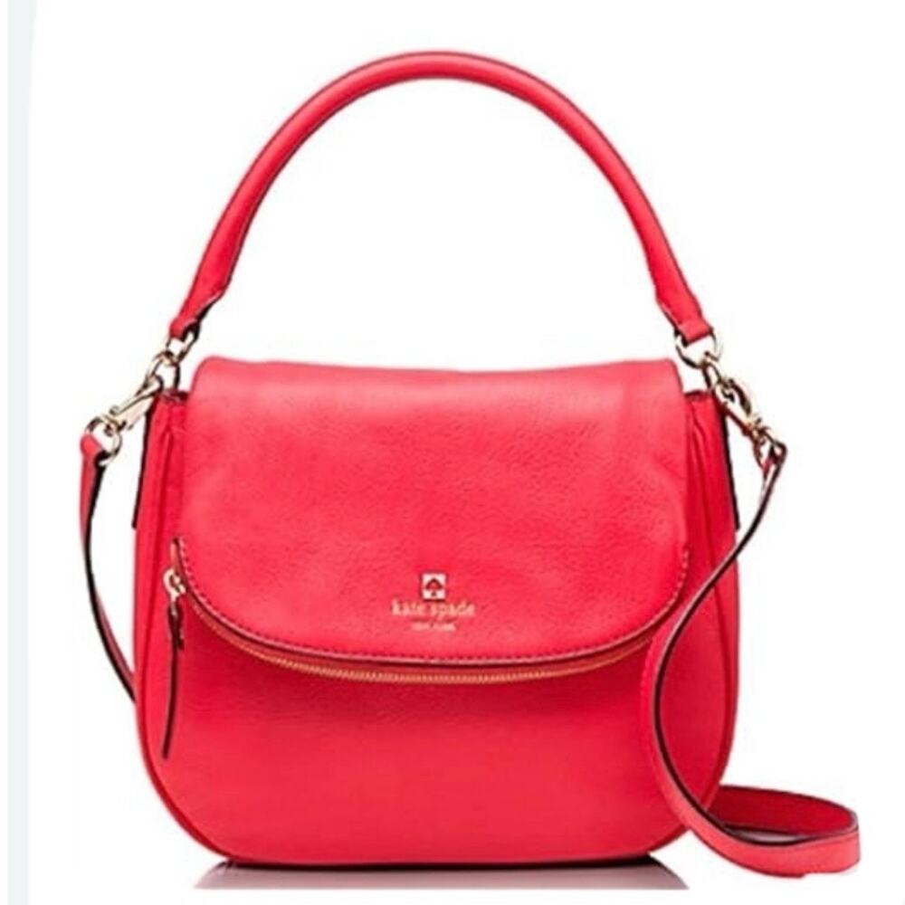KATE SPADE | Jackson Stoplight (Red) Medium Saddle Flap‎ Satchel Bag Crossbody